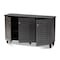 Baxton Studio Winda Dark Gray 3-Door Wooden Entryway Shoe Storage Cabinet 152-9167 - alternate 3